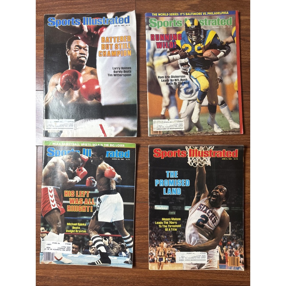 Sports Illustrated Magazine 1983-84 Larry Holmes - Malone - Spinks - Dickerson